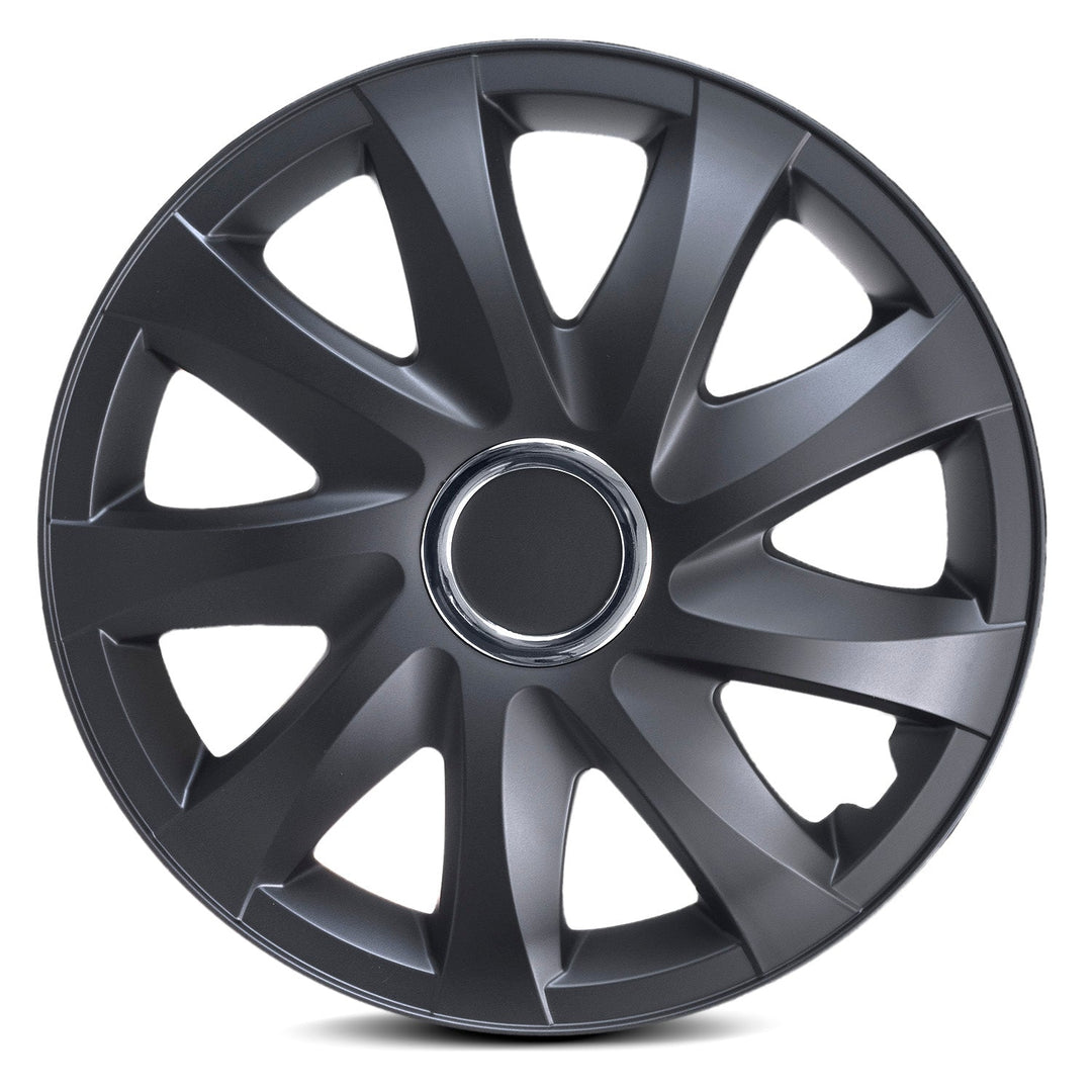 Universal hjulkapsler 16" NRM Drift sort mat 1 stk.