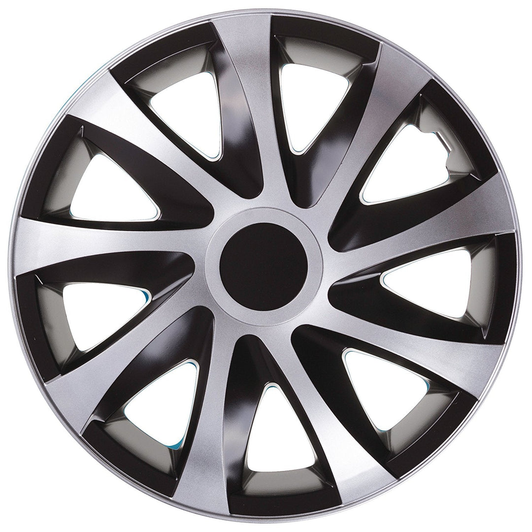Universal hjulkapsler 15" NRM Draco sølv-sort 1 stk.