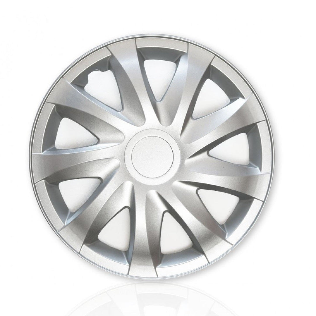Universal hjulkapsler 16" NRM Draco sølvfarvet, trykmonteret, 1 stk.