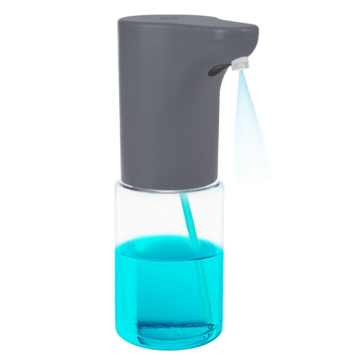 Promedix automatisk dispenser, dispenserbeholder til flydende sæbe, desinfektionsmidler, 300 ml, 4xAA, grå, PR-540 GR