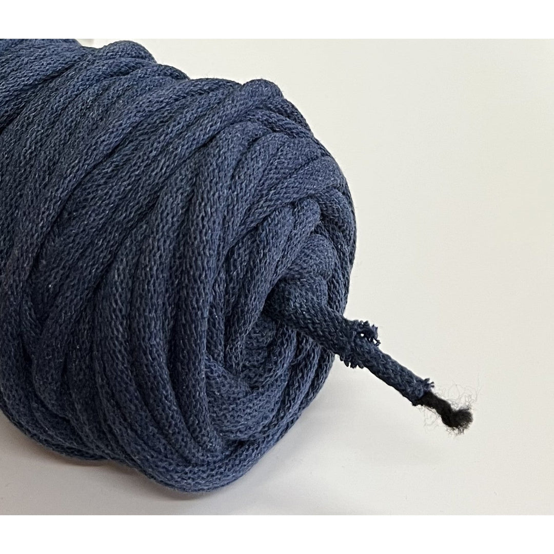 WAS, bomuldssnor med polyesterkerne, flettet, 9 mm, 50 m, lys denimfarve