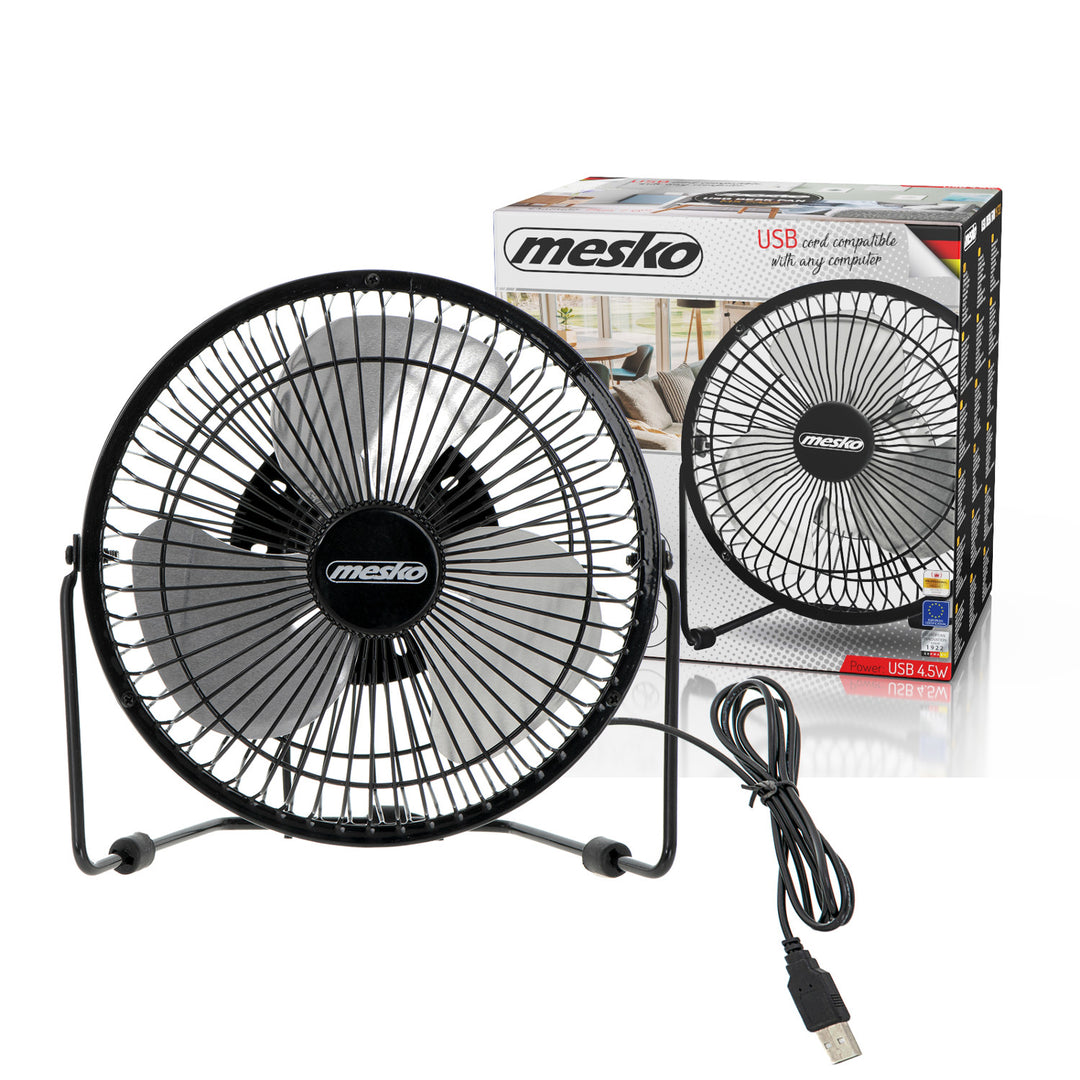 Mesko bordventilator, diameter 15 cm, USB-strømforsyning, lodret svingning, MS 7322
