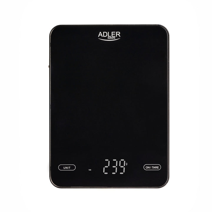 Køkkenvægt, Adler, sort 10 kg opladet via USB, AD 3177