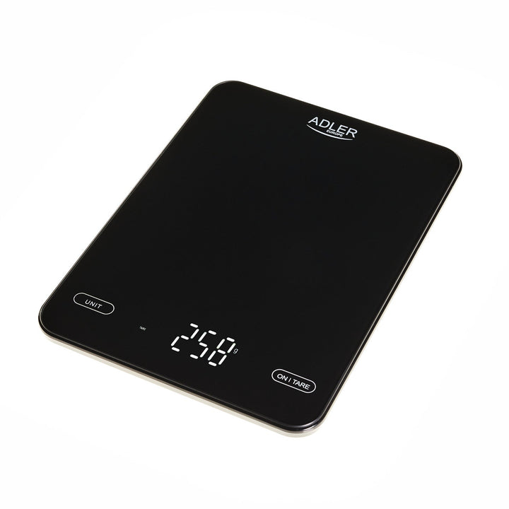 Køkkenvægt, Adler, sort 10 kg opladet via USB, AD 3177