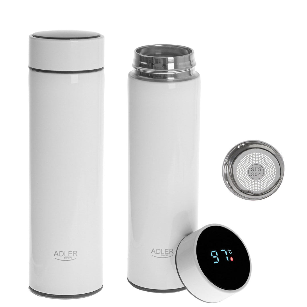 Adler termokande, LED-berøringsskærm, kapacitet 473 ml, farve hvid, AD 4506