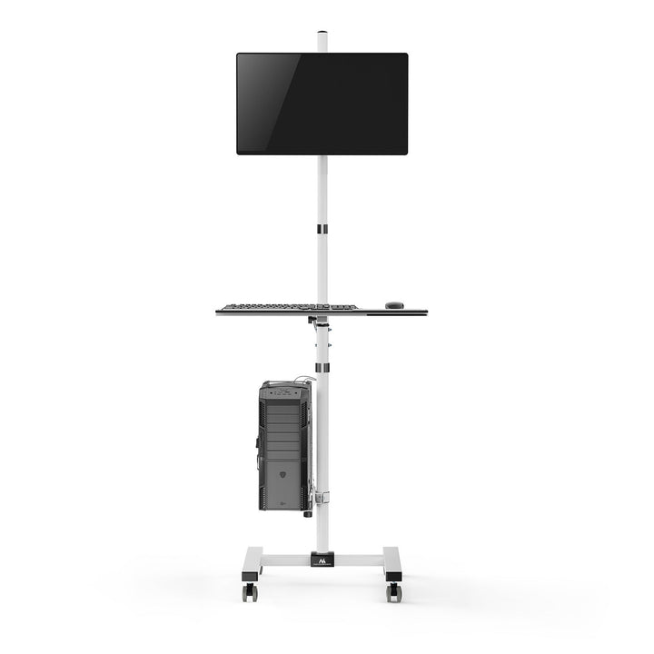 Maclean professionel standvogn, mobil computerstation på hjul, maks. 17"-32", maks. 20 kg, MC-793