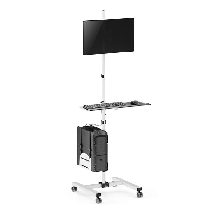 Maclean professionel standvogn, mobil computerstation på hjul, maks. 17"-32", maks. 20 kg, MC-793