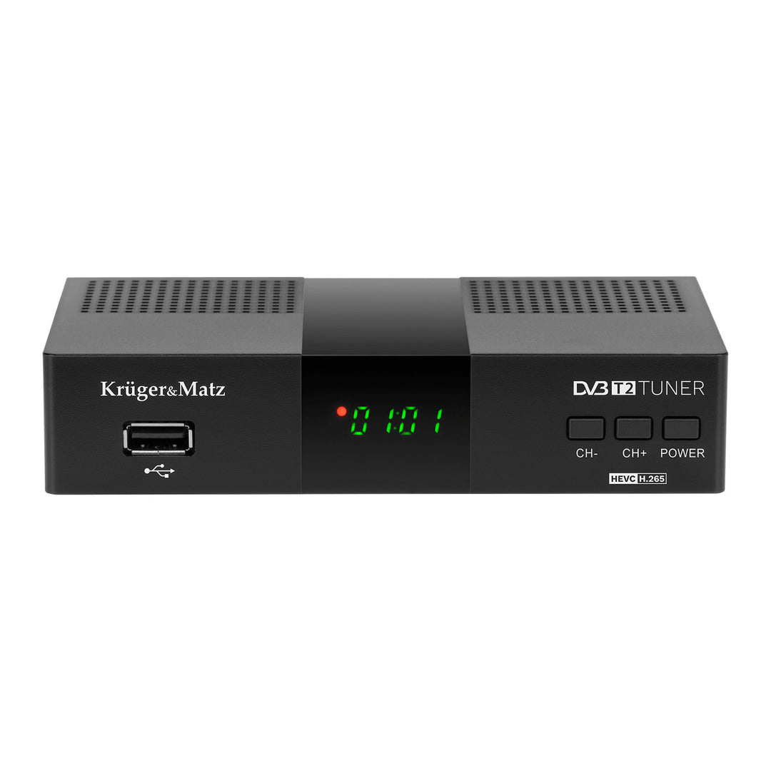 Tuner-dekoder DVB-T2 KM0550D H.265 HEVC EPG PVR Timeshift Kruger&Matz