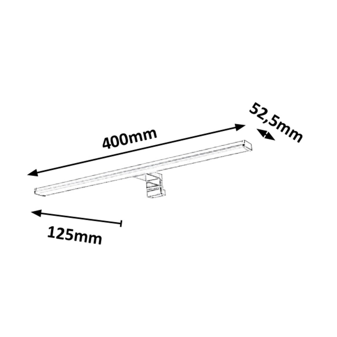 Rabalux badeværelseslampe, 8W LED, IP44, forkromet design, Levon