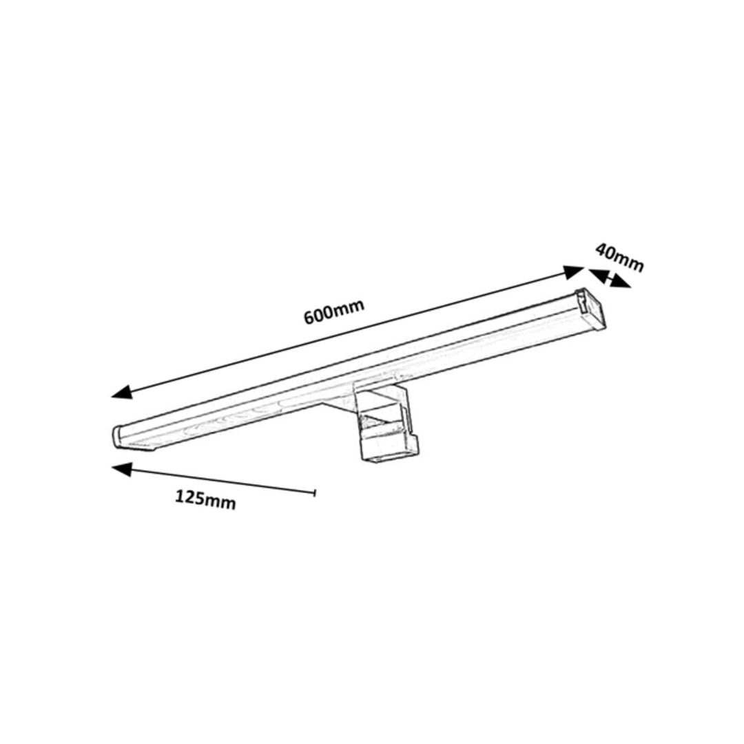 Rabalux badeværelseslampe, 12W LED, IP44, forkromet design, Levon