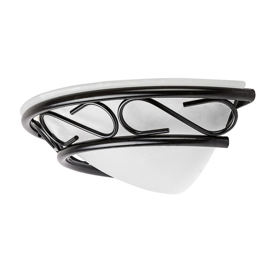 Rabalux halvloftslampe, metal, lampeskærm af alabastglas, E14-fatning, Athen