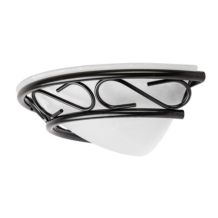 Rabalux halvloftslampe, metal, lampeskærm af alabastglas, E14-fatning, Athen