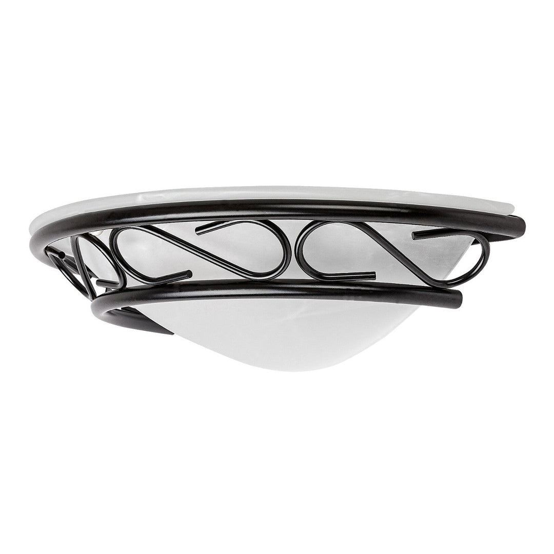 Rabalux halvloftslampe, metal, lampeskærm af alabastglas, E14-fatning, Athen