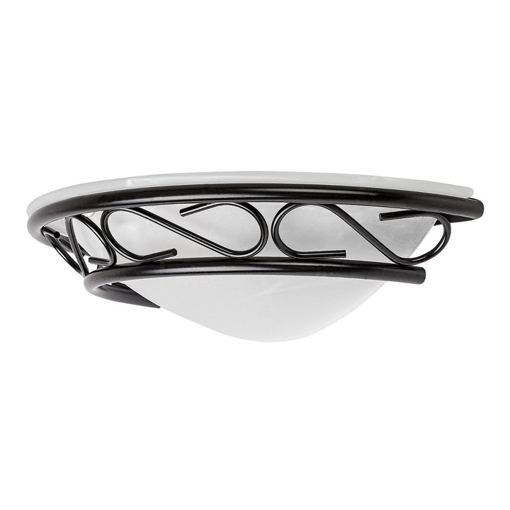 Rabalux halvloftslampe, metal, lampeskærm af alabastglas, E14-fatning, Athen