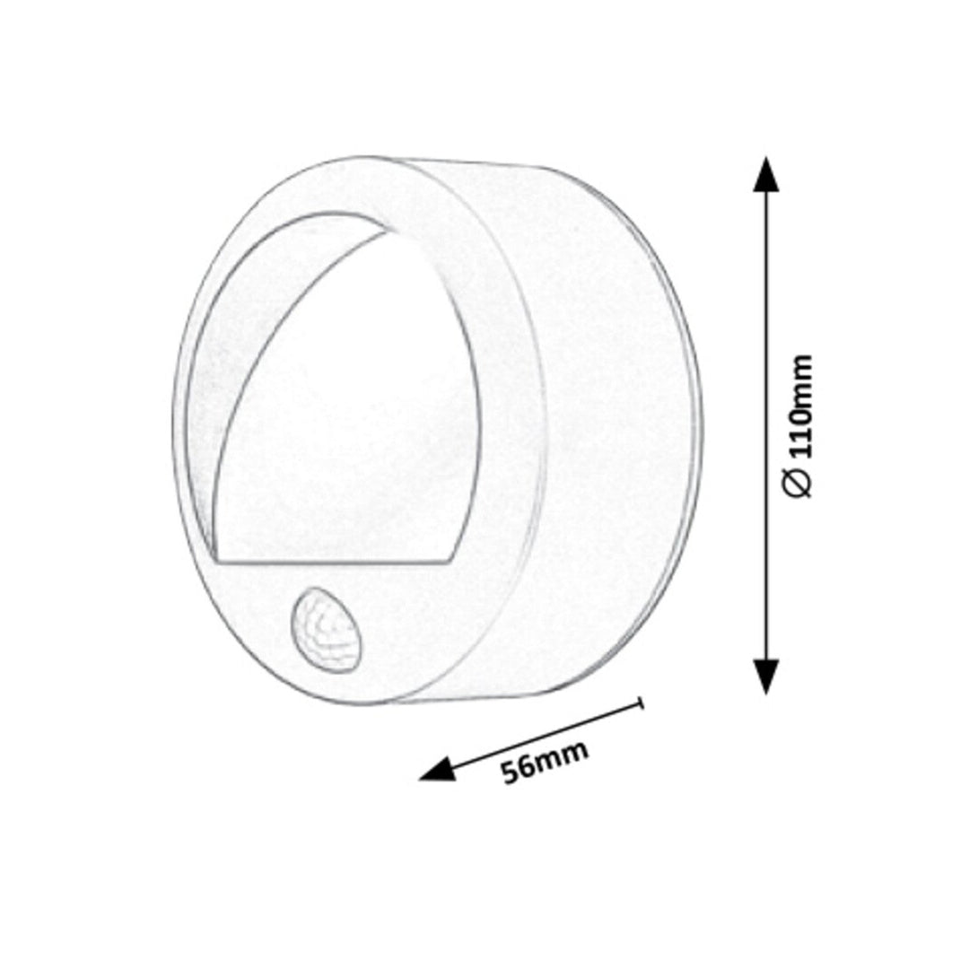 Rabalux udendørslampe, 1,5 W LED, IP44, sort, Amarillo