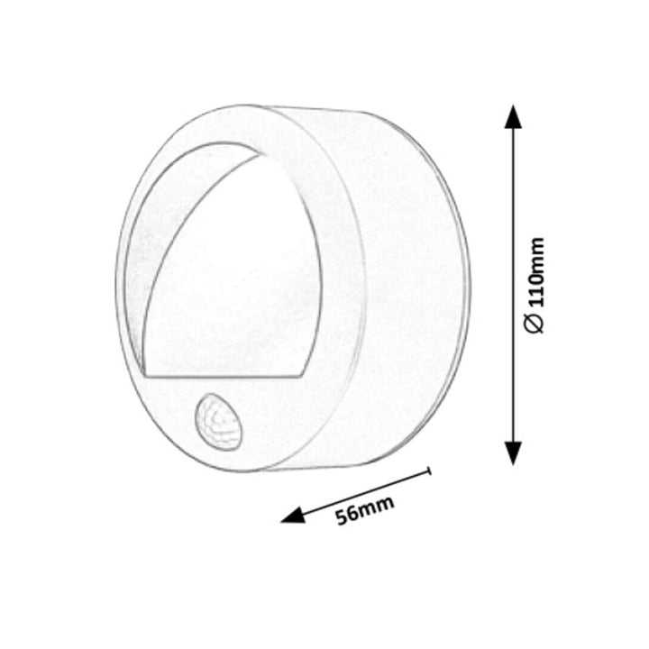 Rabalux udendørslampe, 1,5 W LED, IP44, sort, Amarillo