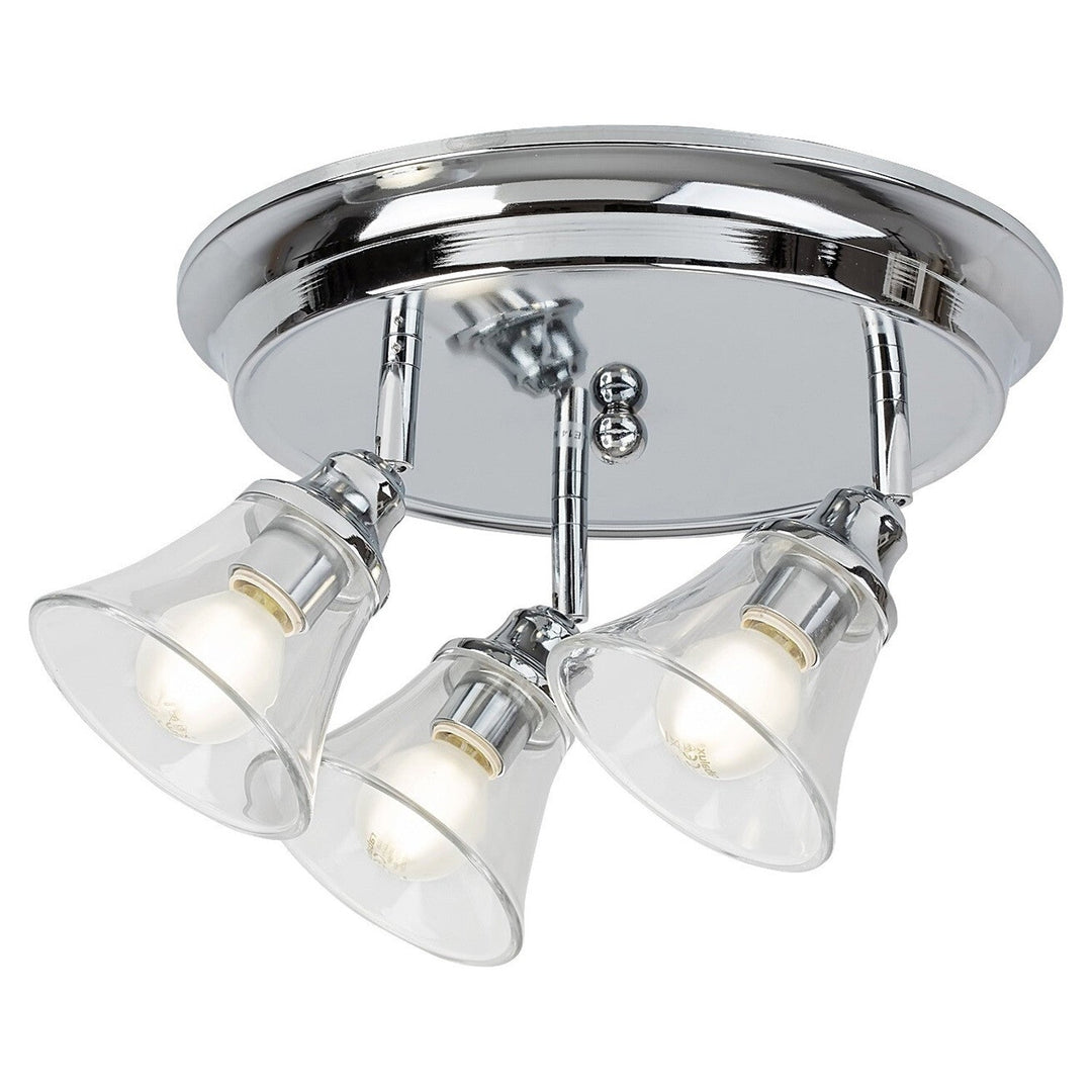 Rabalux loftslampe, badeværelseslampe, IP44, 3 E14-fatninger, maks. 40 W, krom, Antoine
