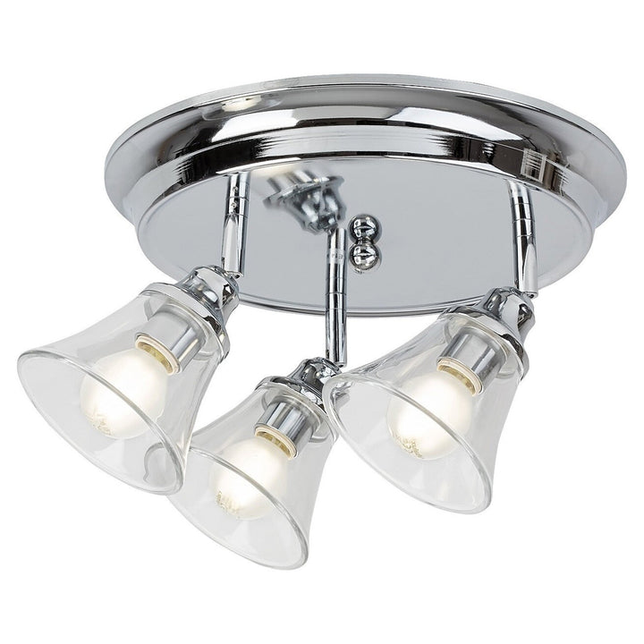 Rabalux loftslampe, badeværelseslampe, IP44, 3 E14-fatninger, maks. 40 W, krom, Antoine