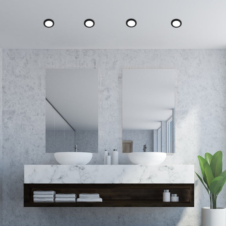 Rabalux påbygget lampe, 3W LED, IP44, sort, Coco