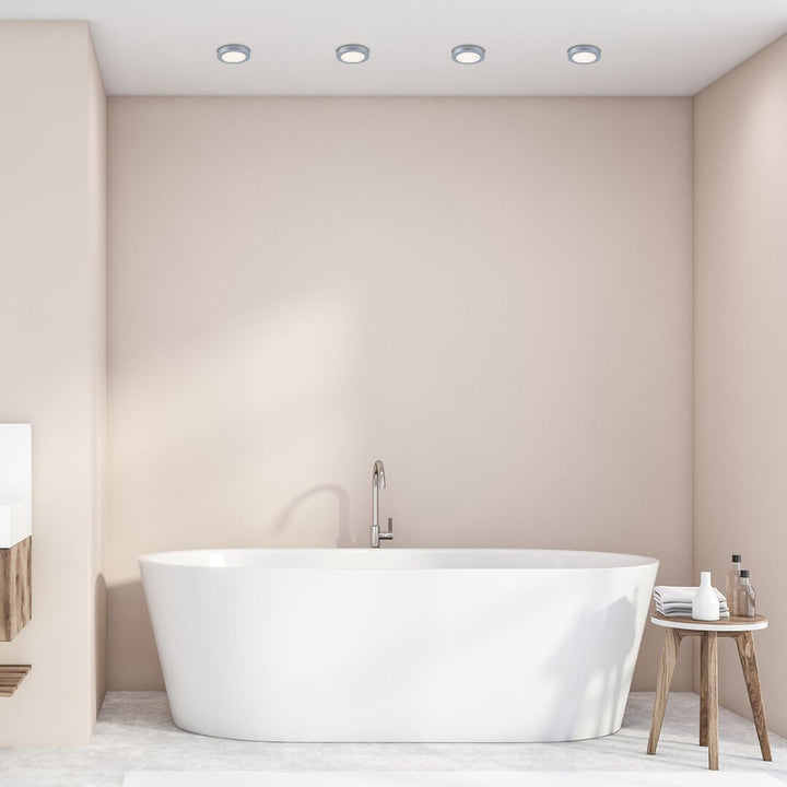 Rabalux påbyggelampe, 3W LED, IP44, sølv, Coco