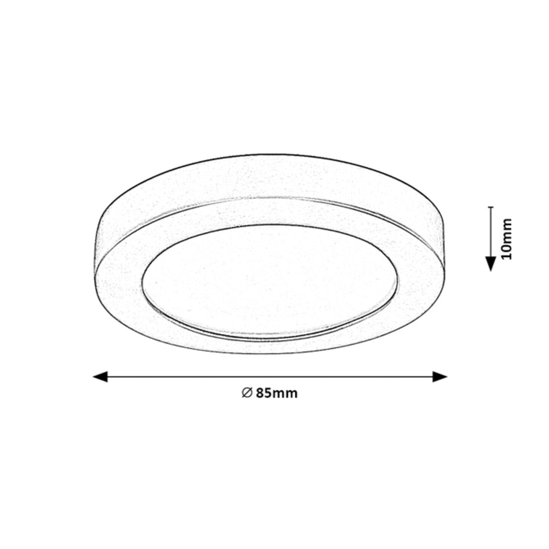 Rabalux påbyggelampe, 3W LED, IP44, sølv, Coco