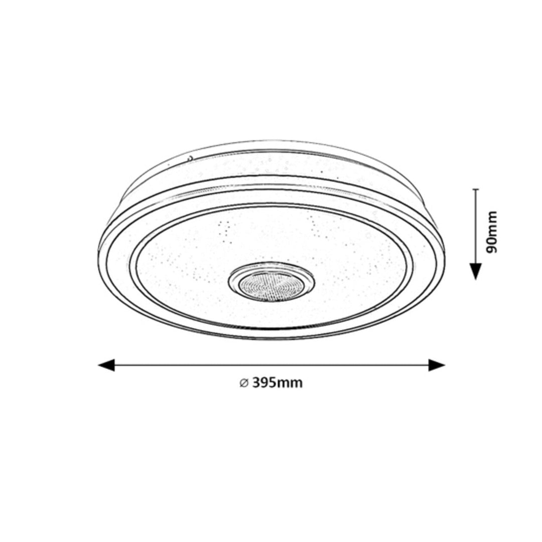 Round ceiling lamp Rabalux, 24W LED, RGB, Bluetooth, timer, Nikolaus