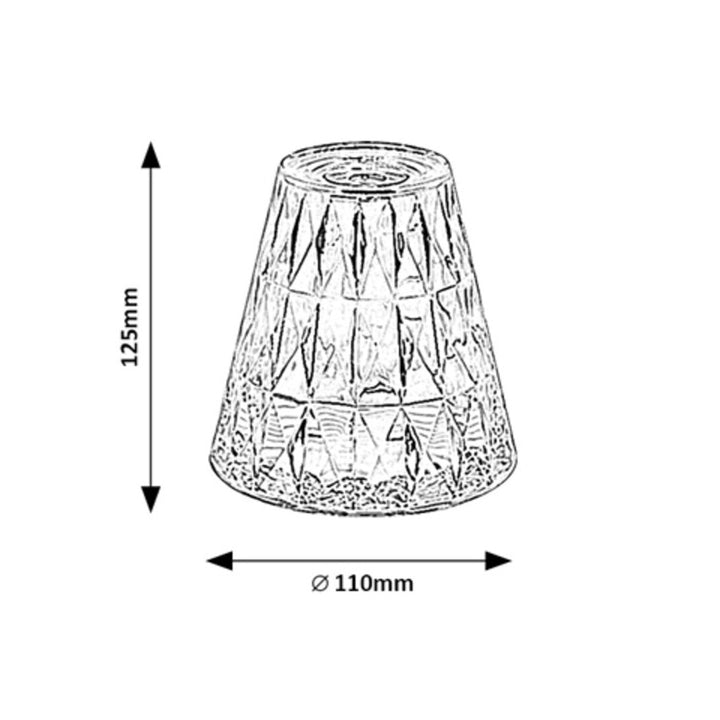 Dekorativ lampe Rabaux, bordlampe, 2W LED, RGB, Siggy