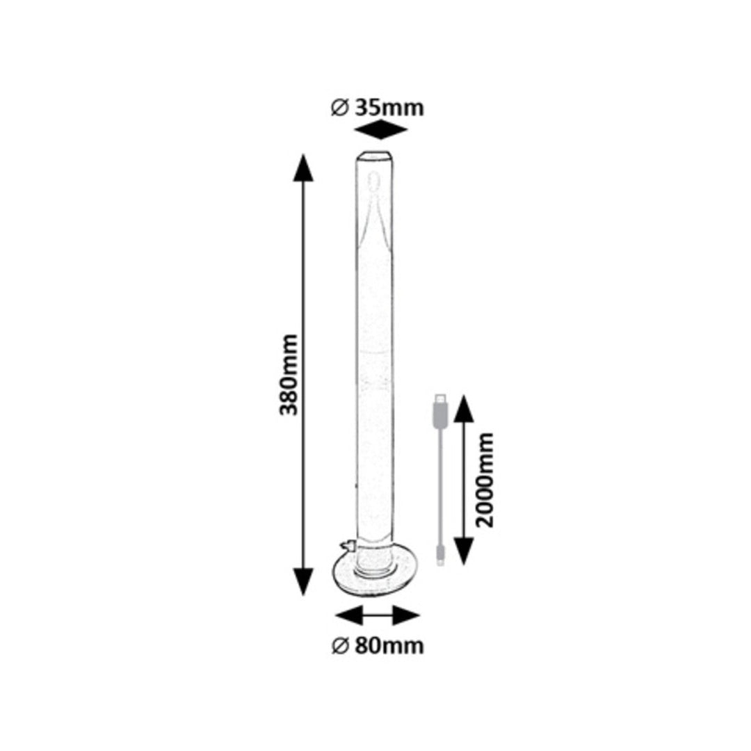 Rabalux standerlampe, gulvlampe, 5W LED, RGB, sort, Paco