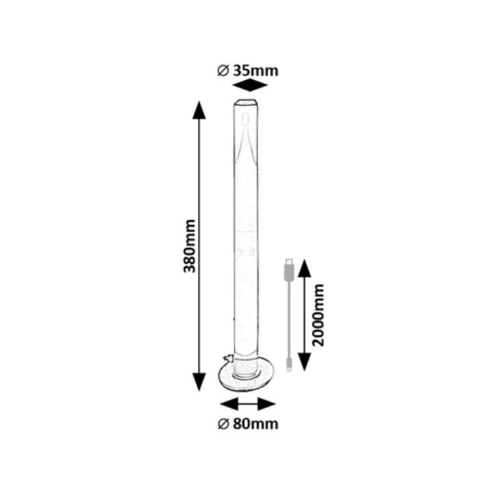 Rabalux standerlampe, gulvlampe, 5W LED, RGB, sort, Paco
