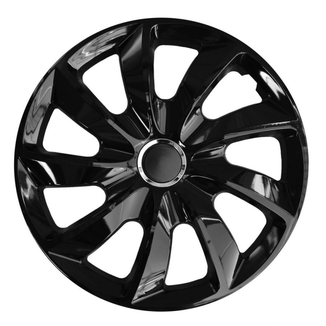 Universal hjulkapsler 15" NRM Stig sort, trykmonteret, 1 stk.