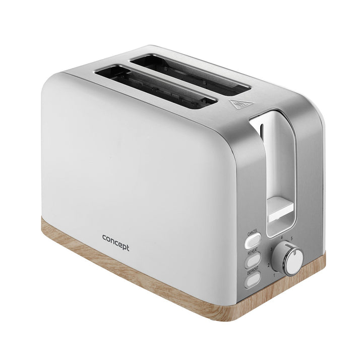 Concept elektrisk brødrister, 930 W, 7 bruningsniveauer, hvid, TE2015