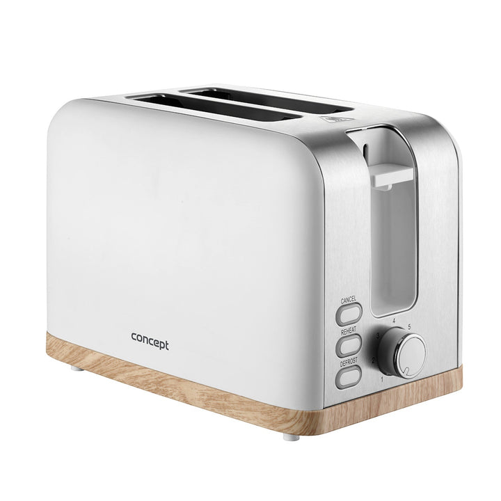 Concept elektrisk brødrister, 930 W, 7 bruningsniveauer, hvid, TE2015