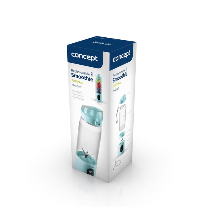 Concept personlig blender, 600 ml, Li-Ion-batteri, blå, FitMaker SM4002