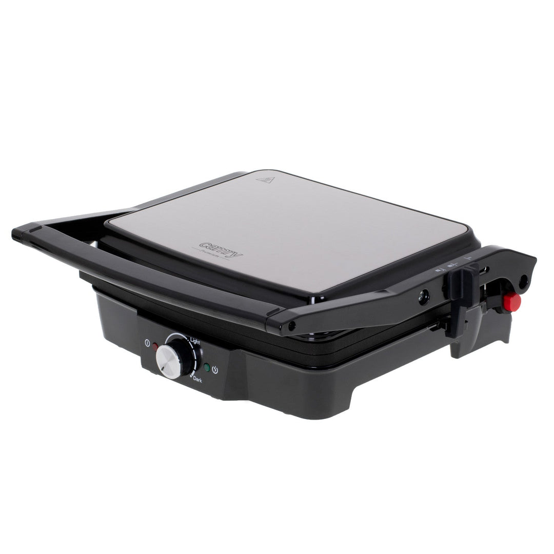 Camry elektrisk grill, stor overflade 28x23 cm, temperaturregulering, maksimal effekt 2500 W, CR 3053