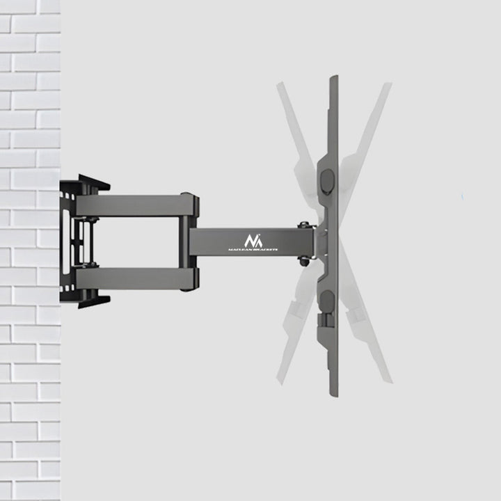 Maclean TV-holder, maks. VESA 600x400, 32-85", 60 kg, vertikal og horisontal vinkeljustering, profil 65-390 mm, sort, MC-789