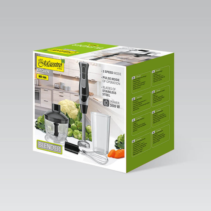 Maestro håndblender, 500 W, turbo-funktion, 900 ml beholder, MR-566