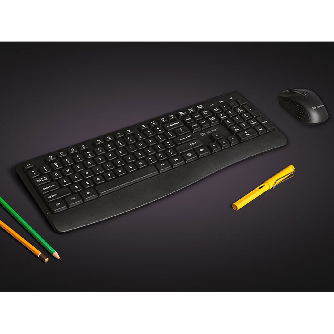 Tracer tastatur + mus-sæt, trådløst, optisk sensor, membrantastatur, BARTIX II RF NANO
