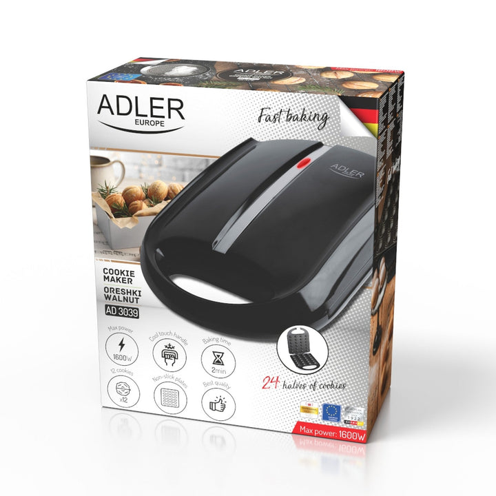 Adler nødderist, 24 stk., maks. effekt 1600 W, sort, AD 3039b