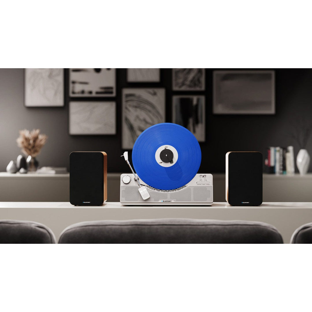 Blaupunkt vertikal grammofon, Bluetooth, 2x5W RMS, sølvfarvet, VT100SL
