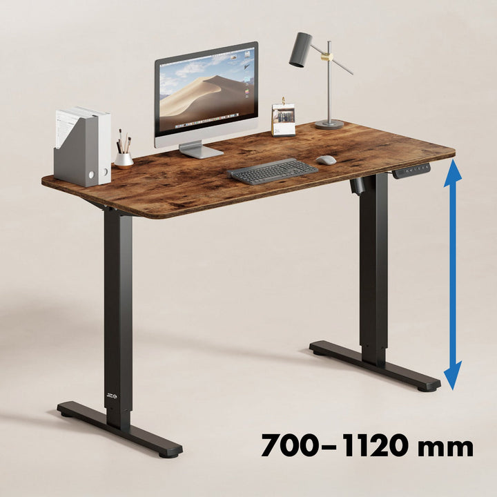 Elektrisk skrivebord med højdejustering Ergo Office, maks. højde 1160 mm, maks. 80 kg, uden bordplade til stående og siddende arbejde, sort, ER-400 B