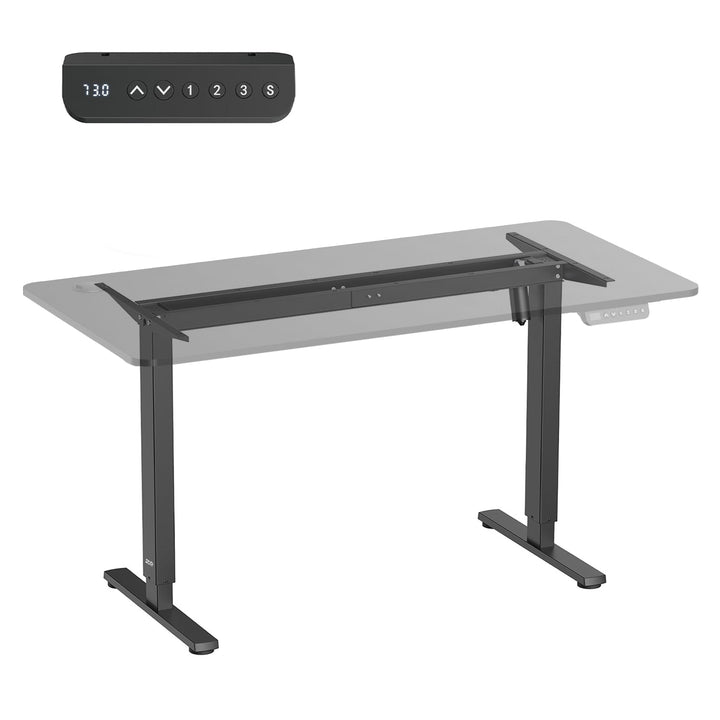 Elektrisk skrivebord med højdejustering Ergo Office, maks. højde 1160 mm, maks. 80 kg, uden bordplade til stående og siddende arbejde, sort, ER-400 B