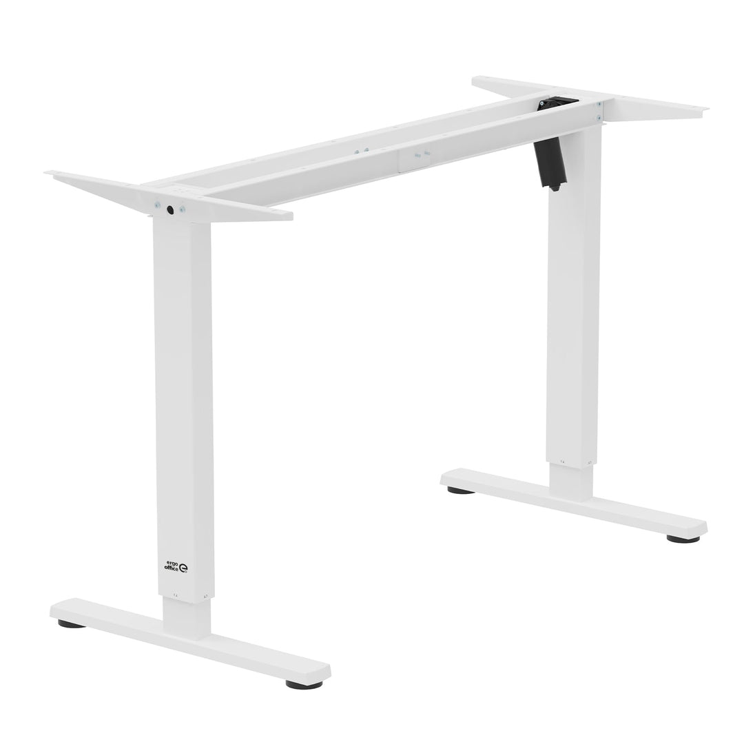Elektrisk skrivebord med højdejustering Ergo Office, maks. højde 1160 mm, maks. 80 kg, uden bordplade til stående/siddende arbejde, hvid, ER-400 W