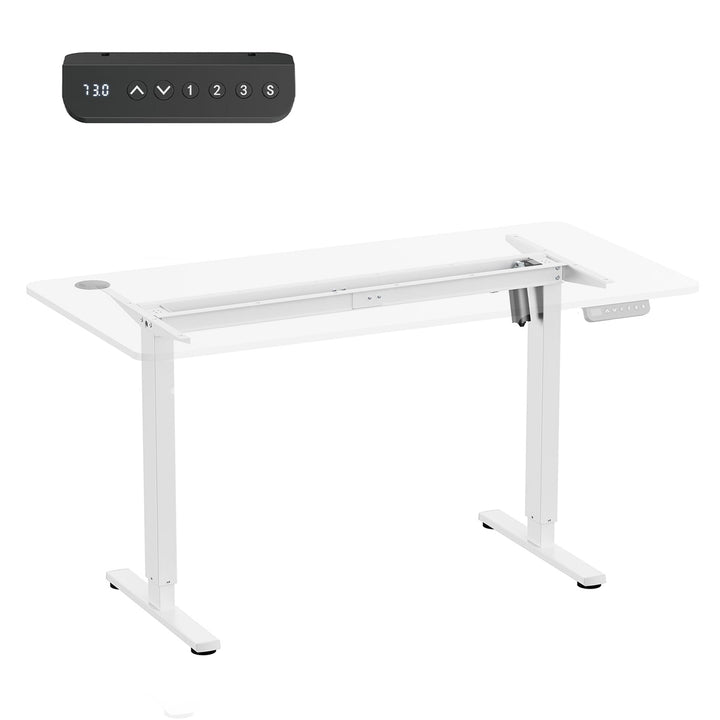 Elektrisk skrivebord med højdejustering Ergo Office, maks. højde 1160 mm, maks. 80 kg, uden bordplade til stående/siddende arbejde, hvid, ER-400 W