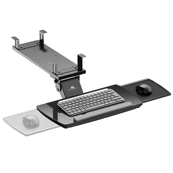 Maclean tastaturholder til undersiden af skrivebordet, justerbar, maks. 5 kg, sort, MC-156 B