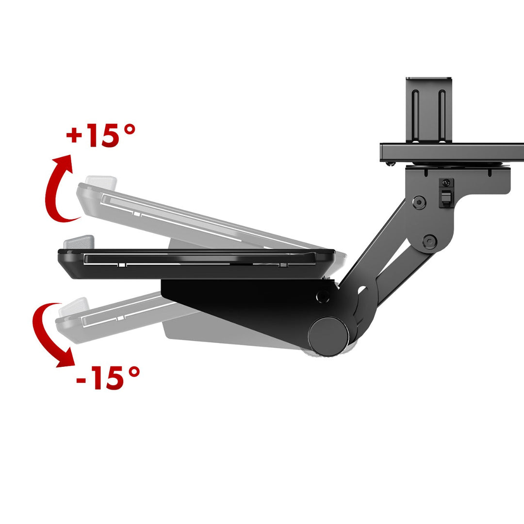 Maclean tastaturholder til undersiden af skrivebordet, justerbar, maks. 5 kg, sort, MC-156 B