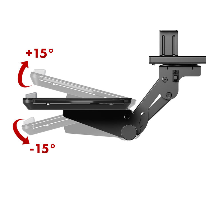 Maclean tastaturholder til undersiden af skrivebordet, justerbar, maks. 5 kg, sort, MC-156 B