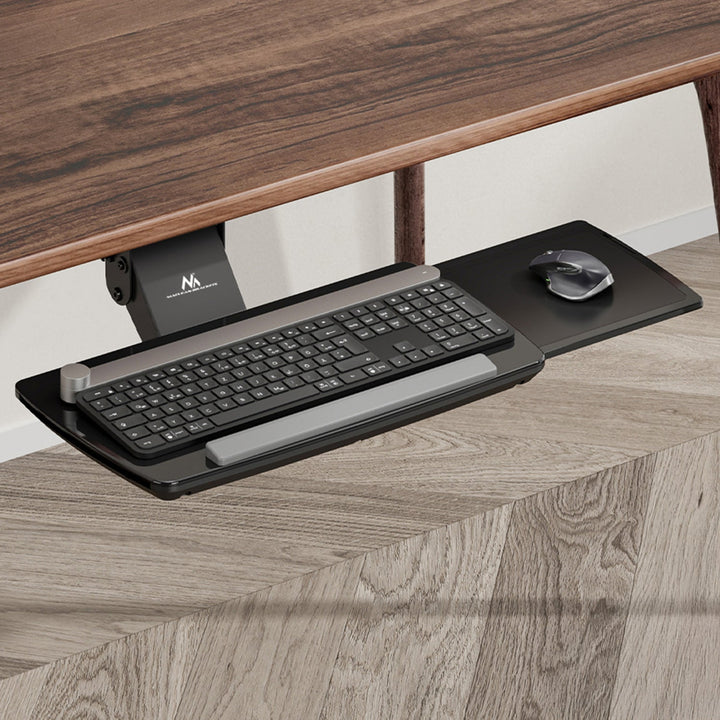 Maclean tastaturholder til undersiden af skrivebordet, justerbar, maks. 5 kg, sort, MC-156 B