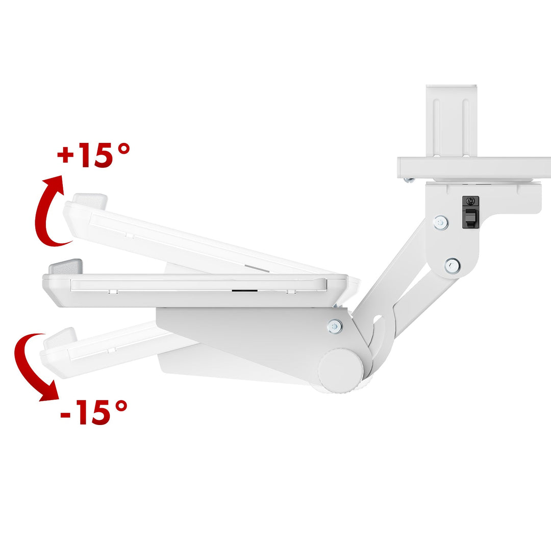 Maclean underbordstativ til tastatur, justerbart, maks. 5 kg, hvidt, MC-156 W