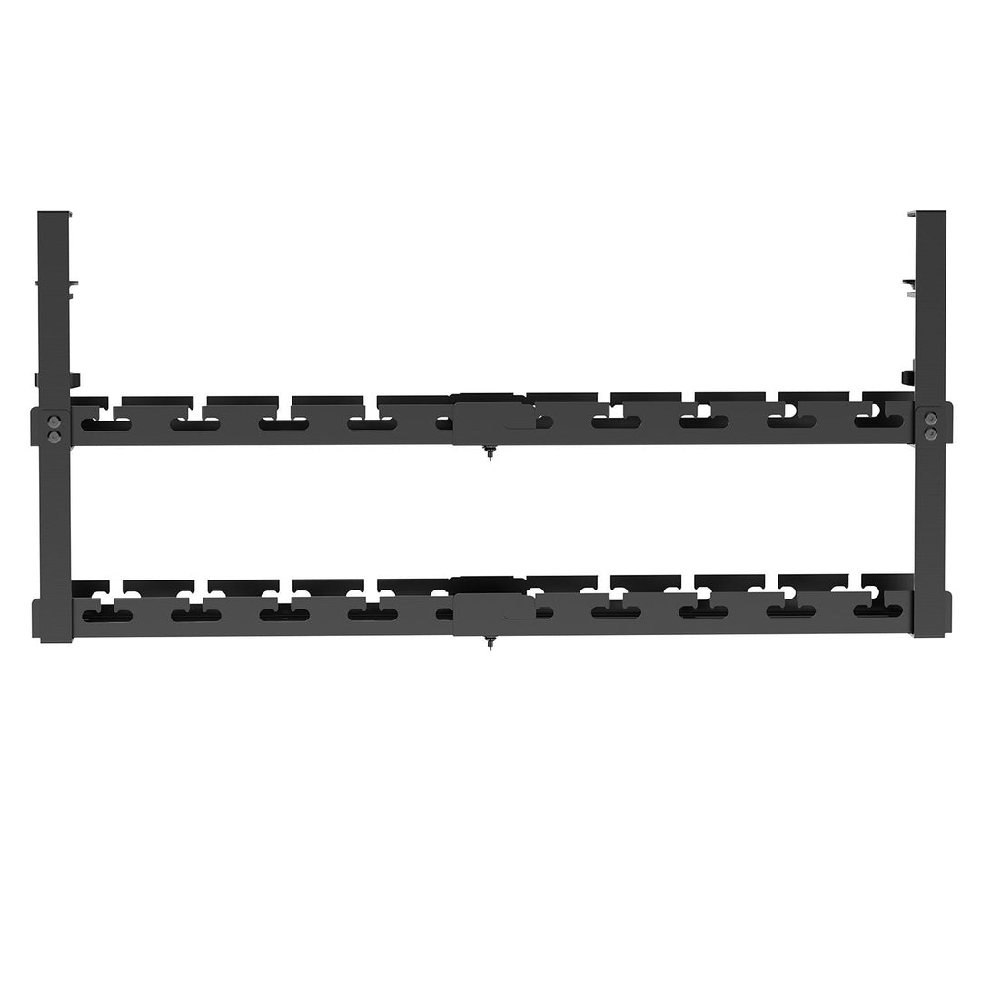 Maclean kabelholder til undersiden af skrivebordet, maks. belastning 5 kg, maks. 728 mm, 2 niveauer, sort, MC-102 B