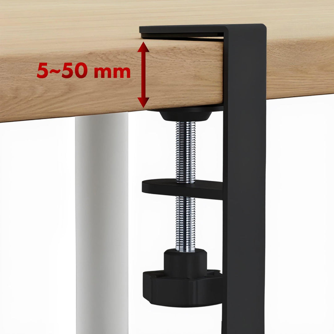 Maclean kabelholder til undersiden af skrivebordet, maks. belastning 5 kg, maks. 728 mm, 2 niveauer, sort, MC-102 B